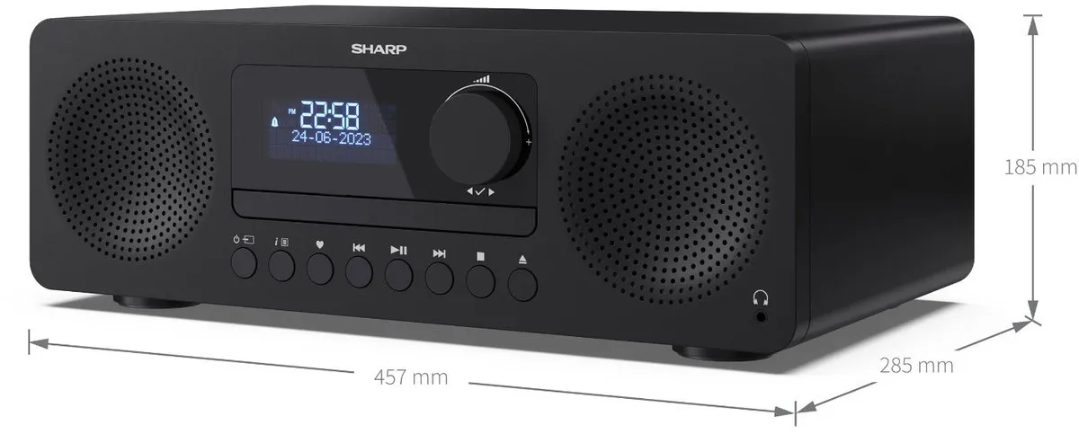 Sharp XL-B720D Tokyo All-in-One Hi-Fi Systeem - Zwart - afbeelding 6 van 6
