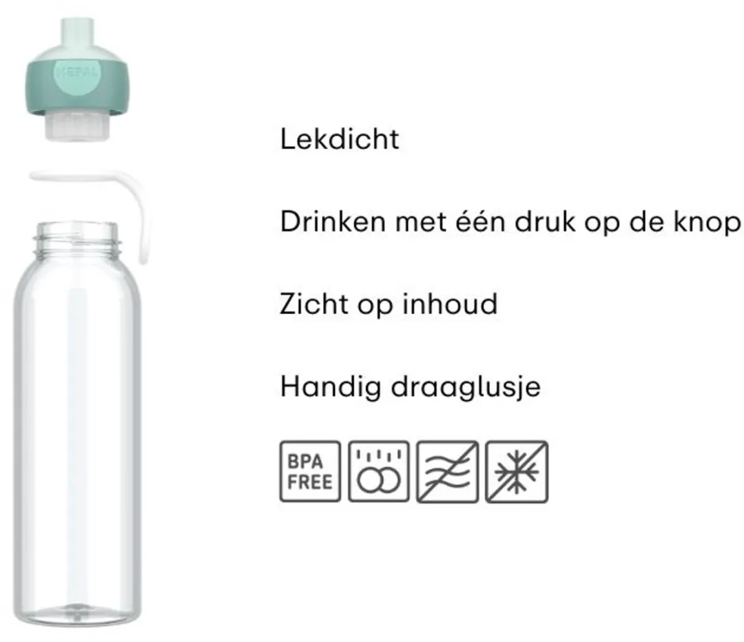 Mepal Campus Pop-up Waterfles 500ml - Cool Mint