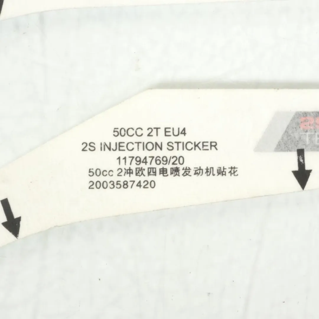 Peugeot 50 Citystar Autocollant Injection Tech