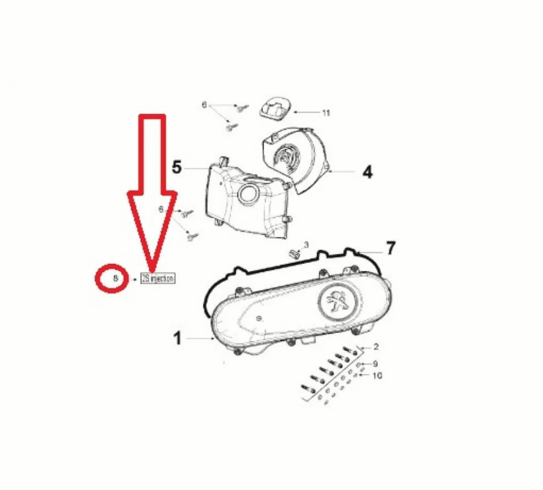 Peugeot 50 Citystar Autocollant Injection Tech