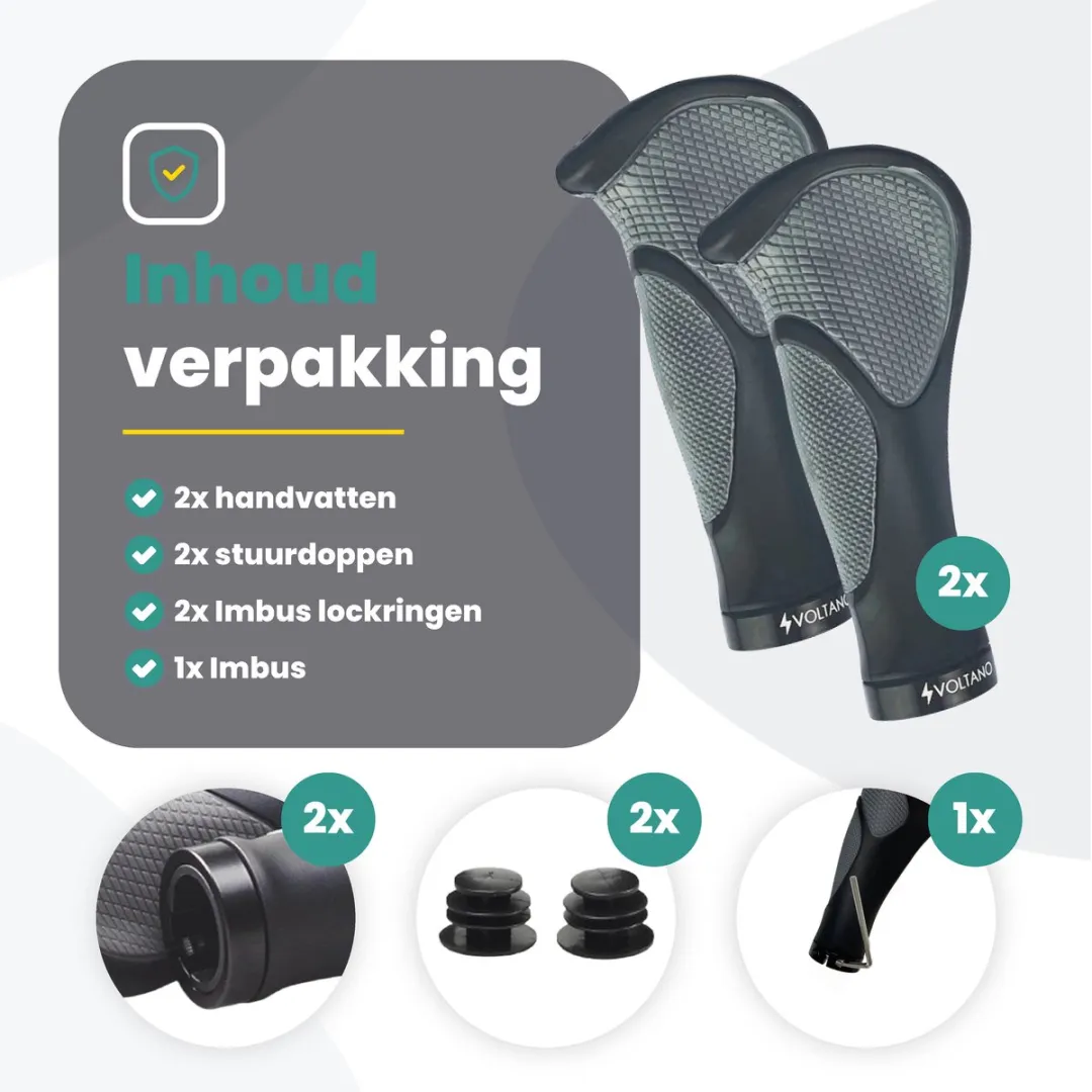 Voltano Ergonomische Fiets Handvatten - Zwart - afbeelding 6 van 6
