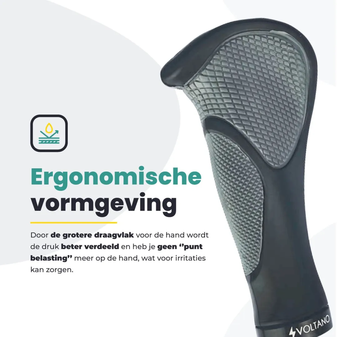 Voltano Ergonomische Fiets Handvatten - Zwart