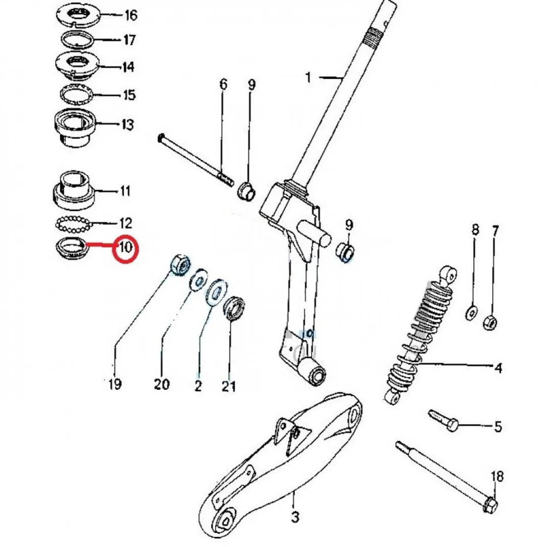 Peugeot 50 Speedfight Cuvette Inférieure Direction
