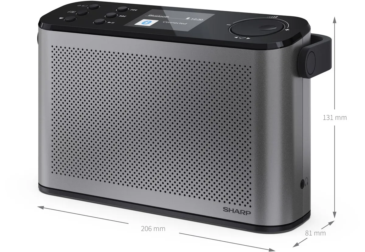 Sharp DR-P540(GY) DAB+/FM Radio - Grijs