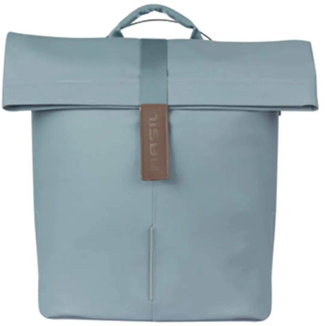 Basil City - Fietsshopper - Enkele fietstas - MIK Studs - 14-16 liter - Graphite blue - Waterafstotend - Reflectiedetails