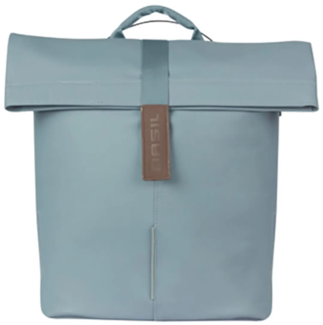 Basil City - Fietsshopper - Enkele fietstas - MIK Studs - 14-16 liter - Graphite blue - Waterafstotend - Reflectiedetails
