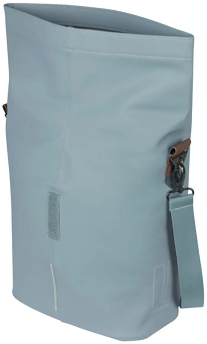 Basil City - Fietsshopper - Enkele fietstas - MIK Studs - 14-16 liter - Graphite blue - Waterafstotend - Reflectiedetails
