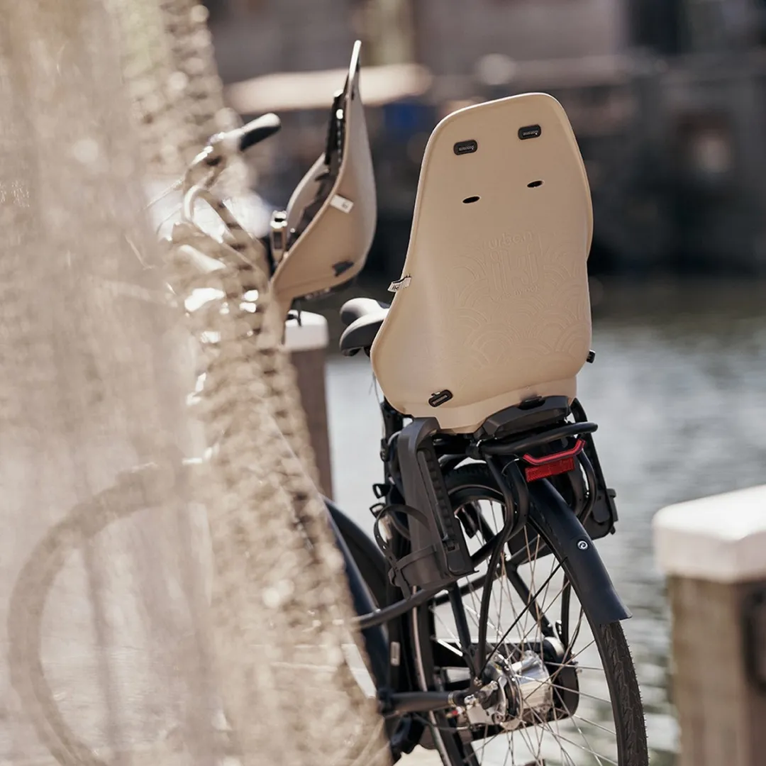 Urban Iki Fietsstoeltje Achter Ta–ke Framemontage - Inaho Beige/Bincho Black