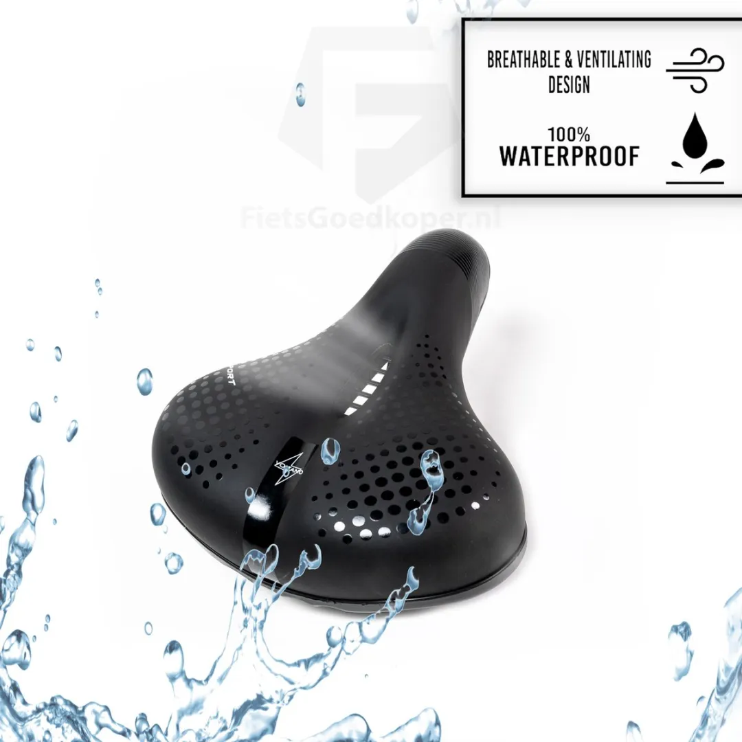 Voltano Pro Gel Fietszadel - Zwart - Unisex