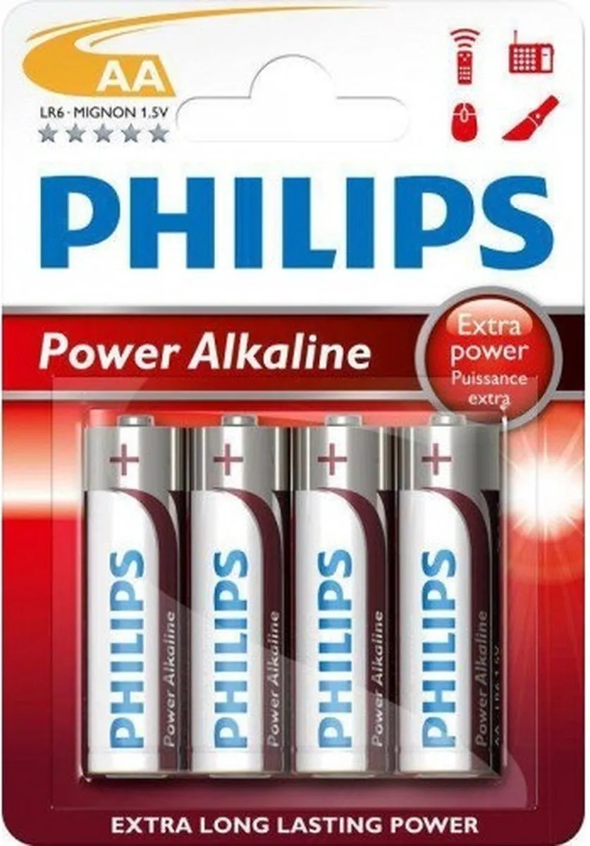 Philips Power Alkaline Penlite LR6P4B/05 - 4 Stuks