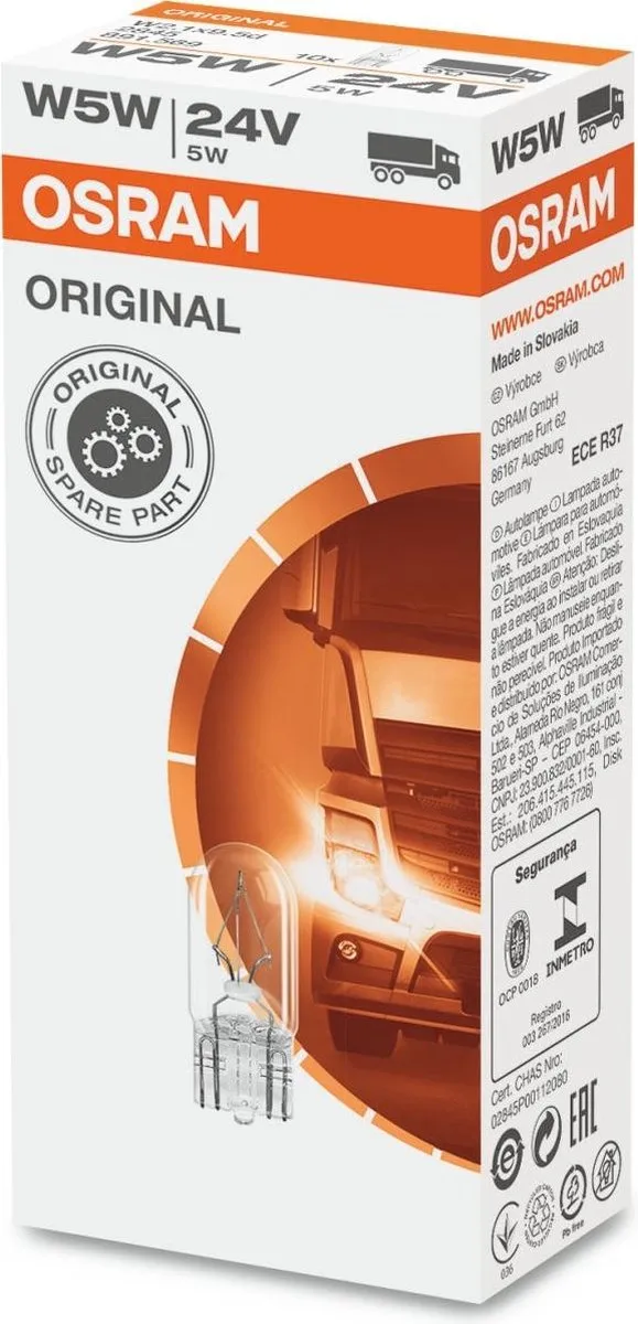 Osram OS2845-02B W5W Auto Gloeilamp 5W - 24V