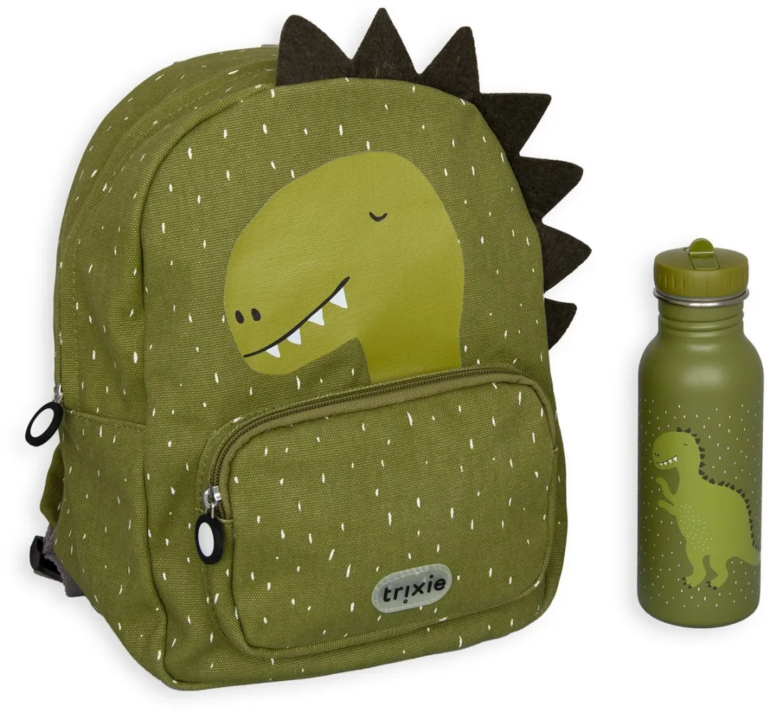 Trixie Back to School Set Rugzak & Drinkfles 500ml Mr. Dino