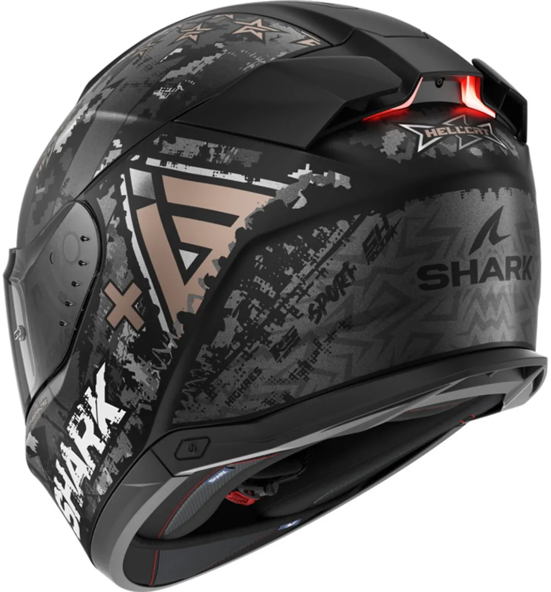 Shark SKWAL i3 HELLCAT Mat Black Chrom Anthracite - Integraal Helm XL - Zwart
