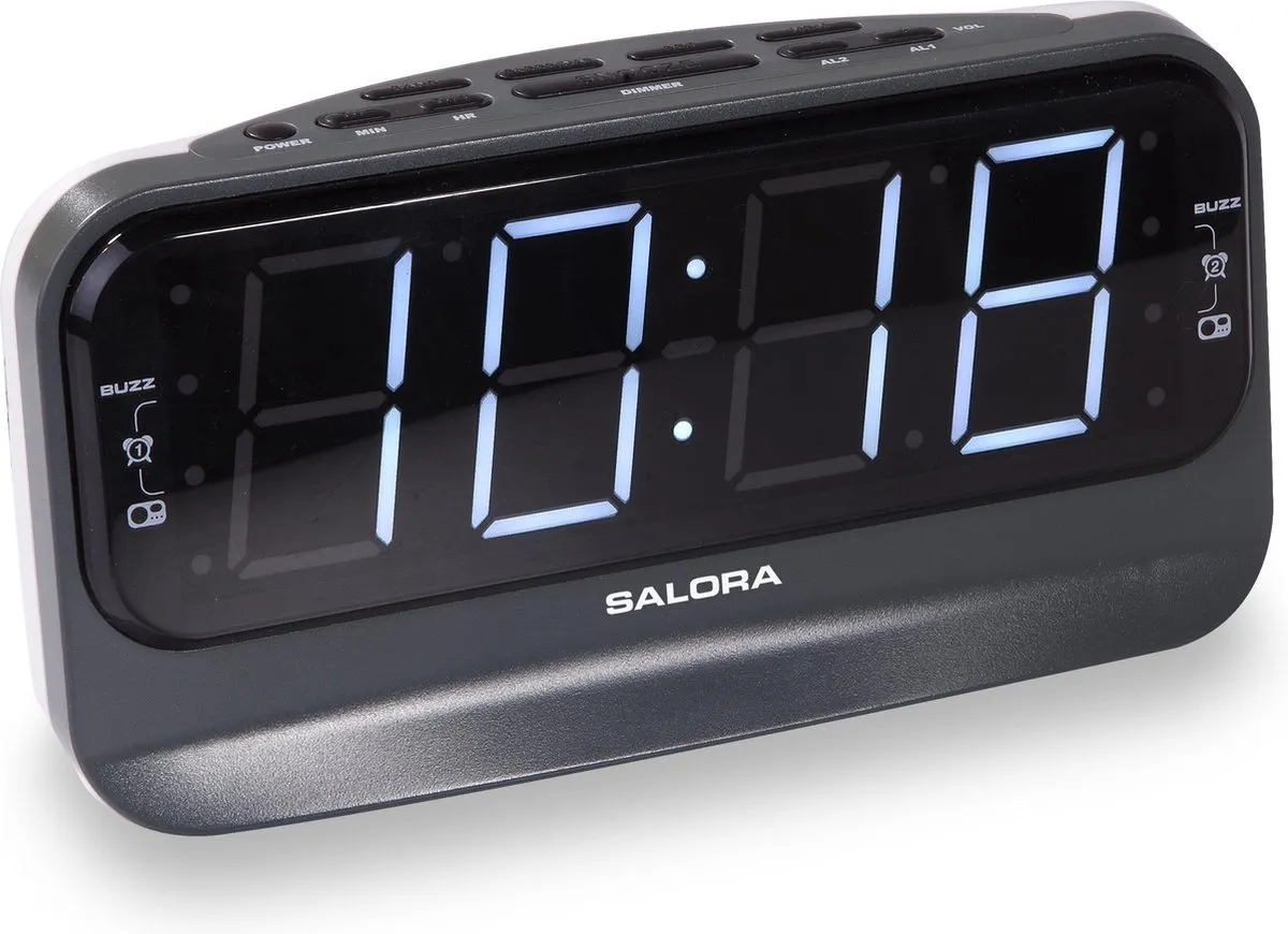 Salora CR616 Wekkerradio - AM/FM - Groot display - Mix