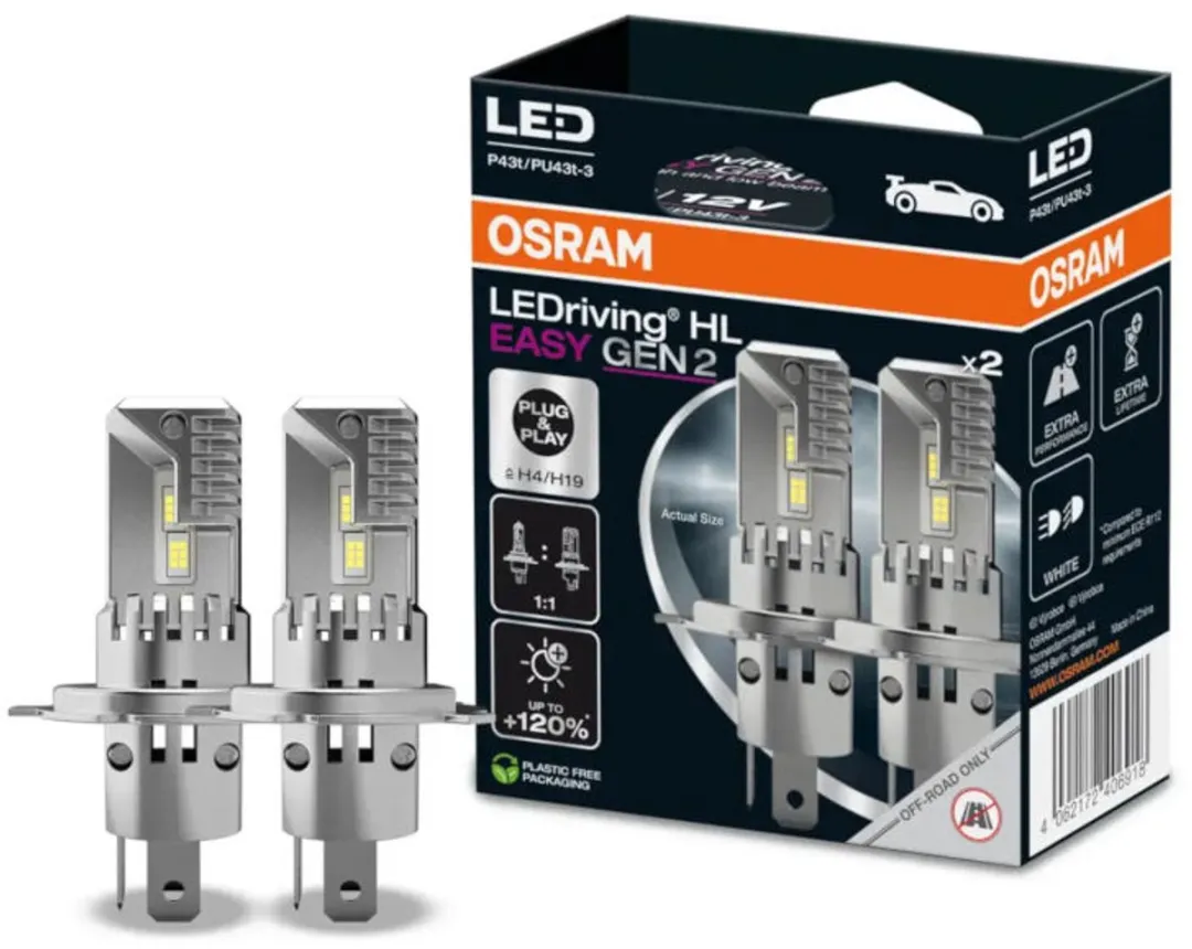 Osram LEDriving HL EASY Gen2 H4/H19 64193DWESY2 Set