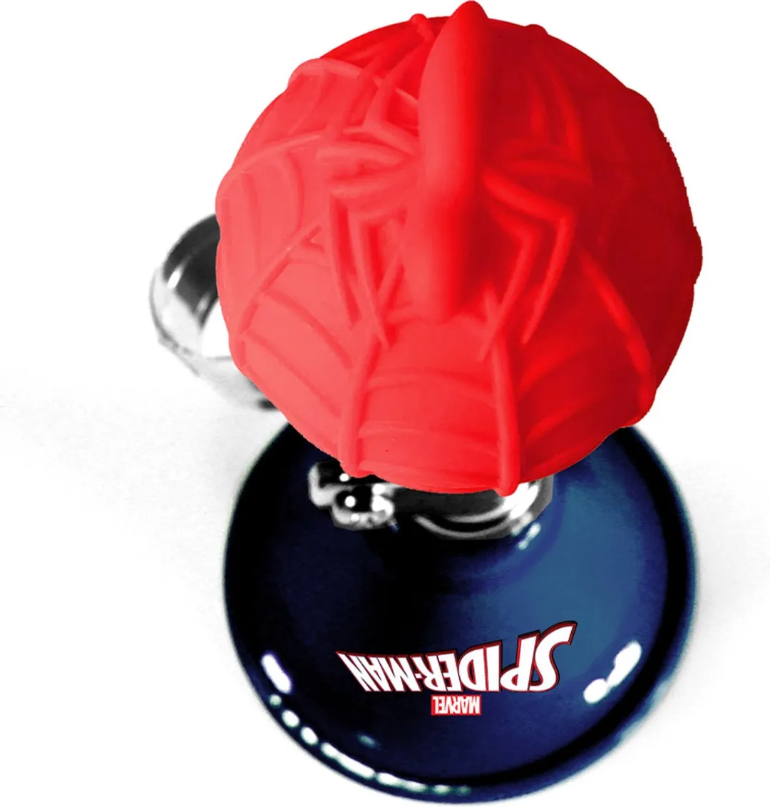 Marvel Spider-Man Fietstoeter 14cm - Staal - Blauw/Rood