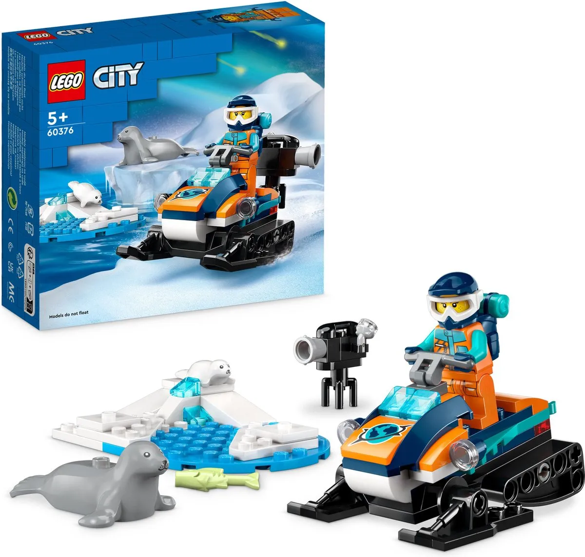 LEGO City Sneeuwscooter 60376 Modelbouwpakket - Meerkleurig