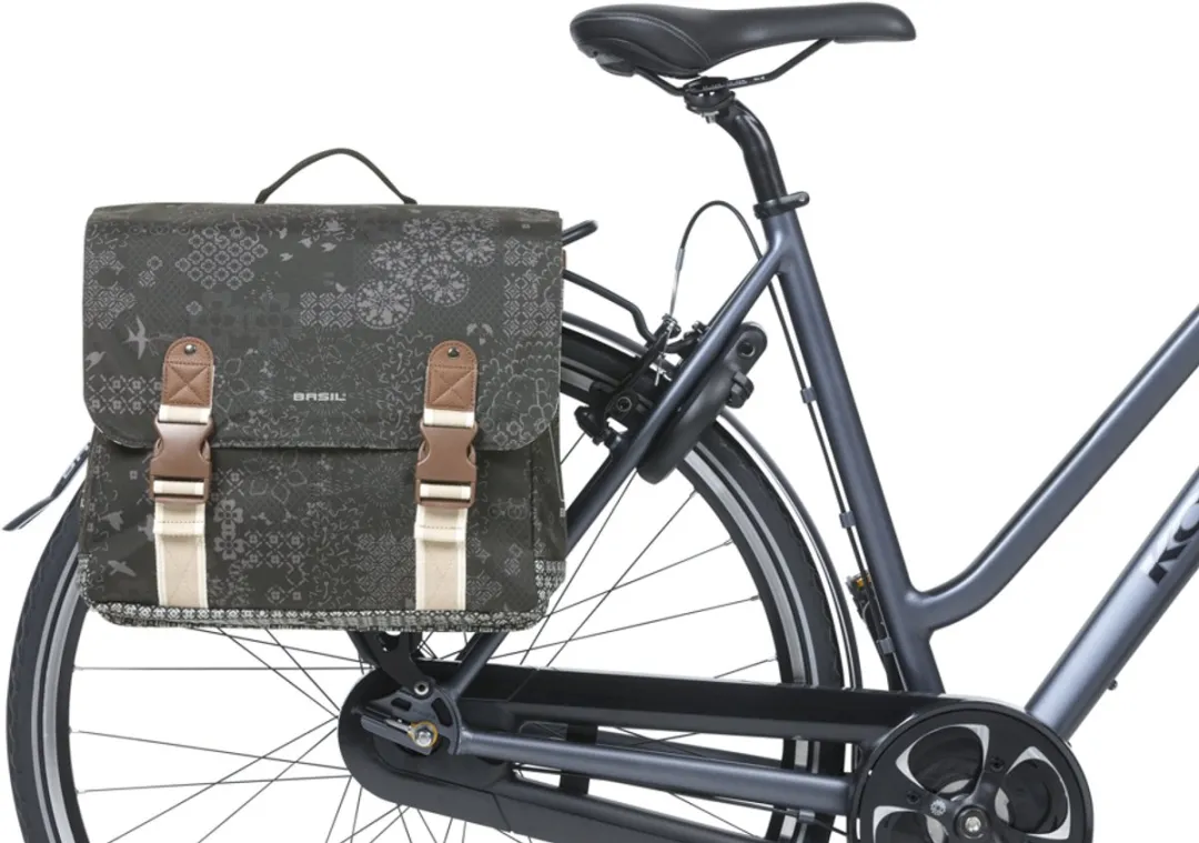 Basil Boheme Dubbele Fietstas 35L - Zwart