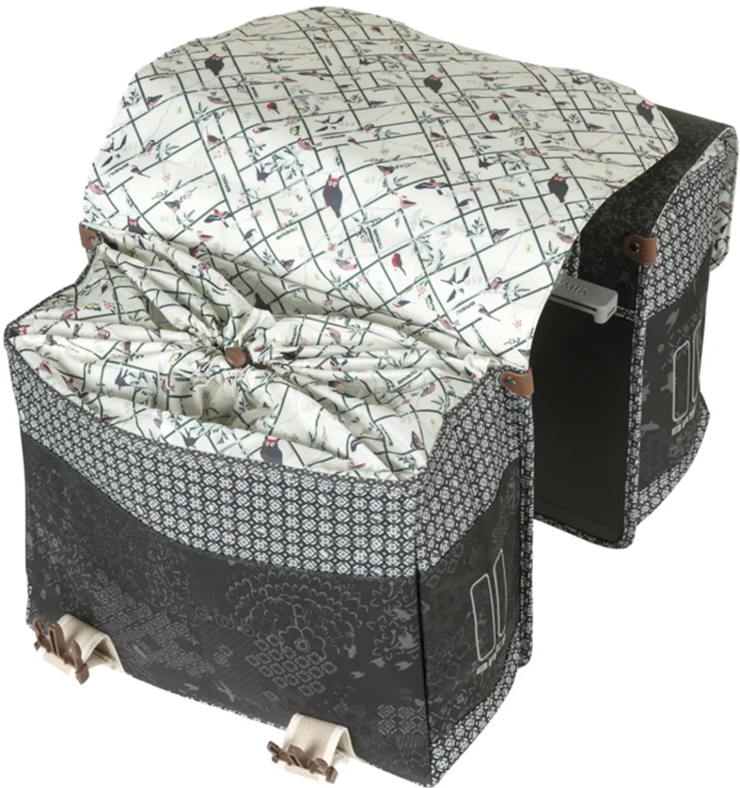 Basil Boheme Dubbele Fietstas 35L - Zwart
