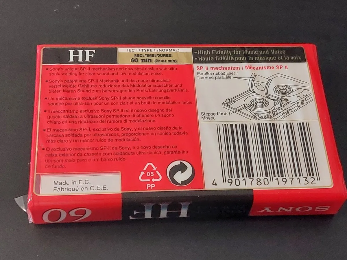 Sony C60HF Cassettebandje 60 min - Donker