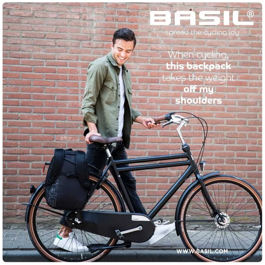 Basil Flex Fietstas 17L - Zwart