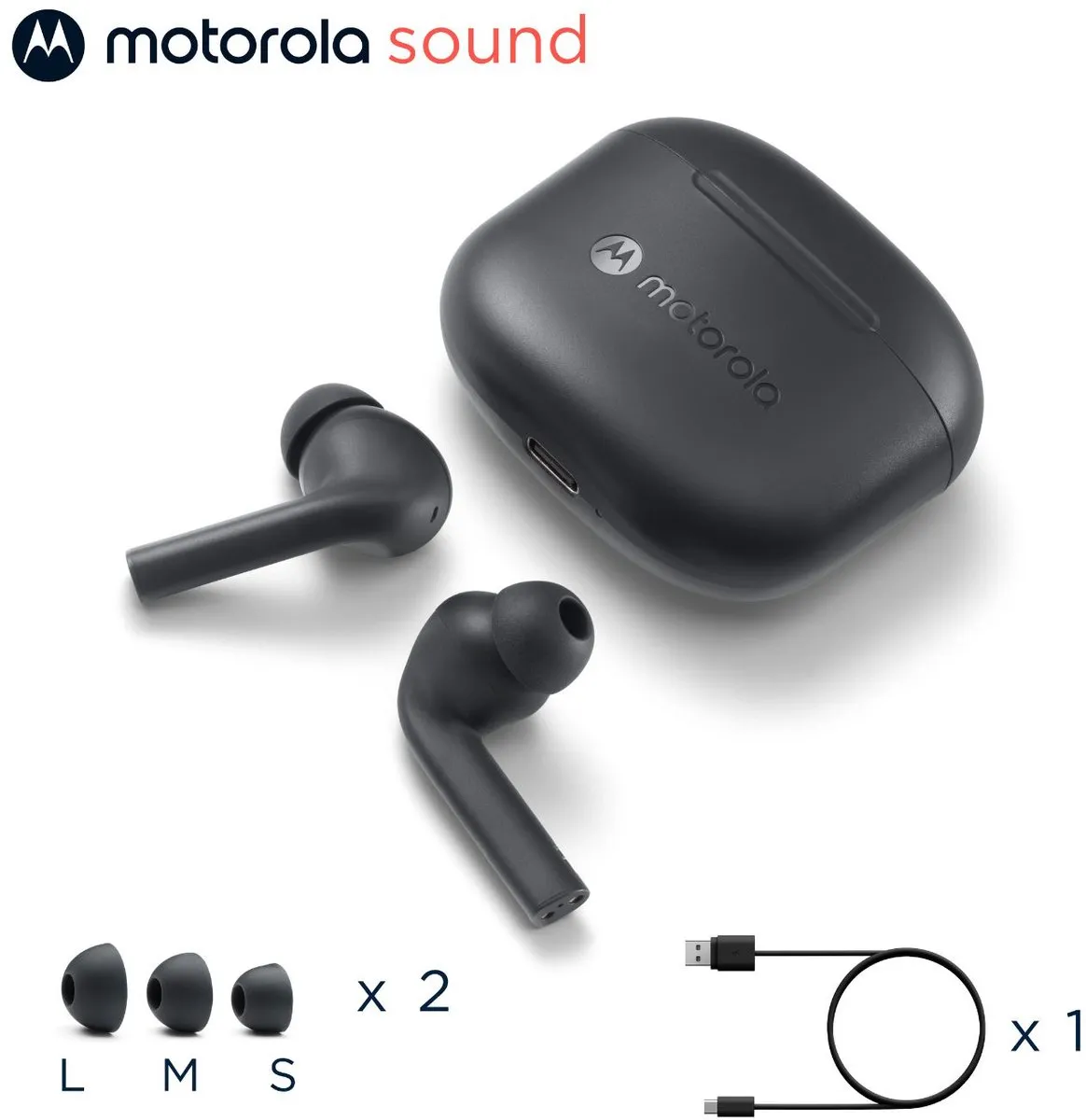 Motorola MOTO BUDS 065 Draadloze Oordopjes - Zwart - afbeelding 6 van 6
