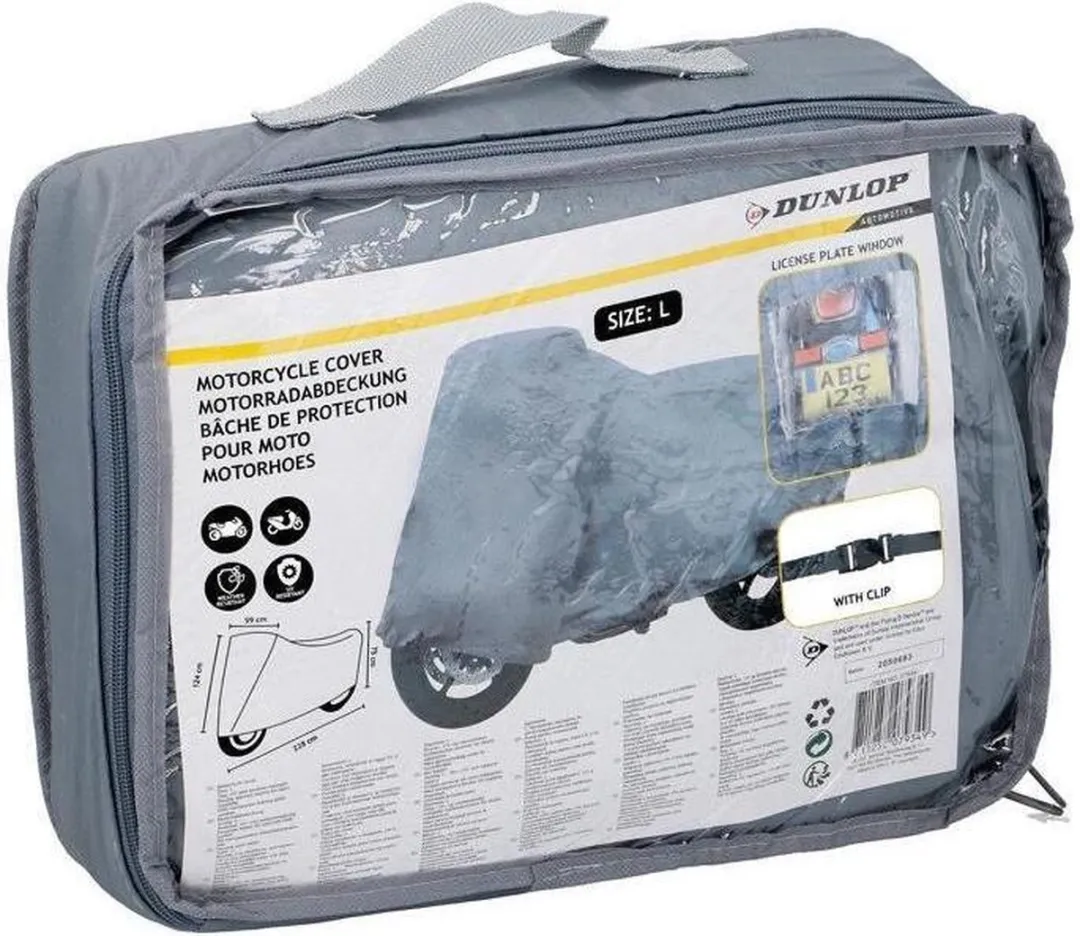 Dunlop Motorhoes L - 228x99x124cm - Blauw - afbeelding 4 van 6