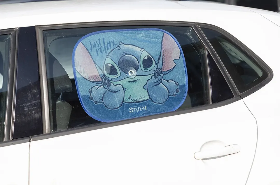Disney Stitch Pop-Up Zonneschermen - Auto - 2 Stuks - Blauw