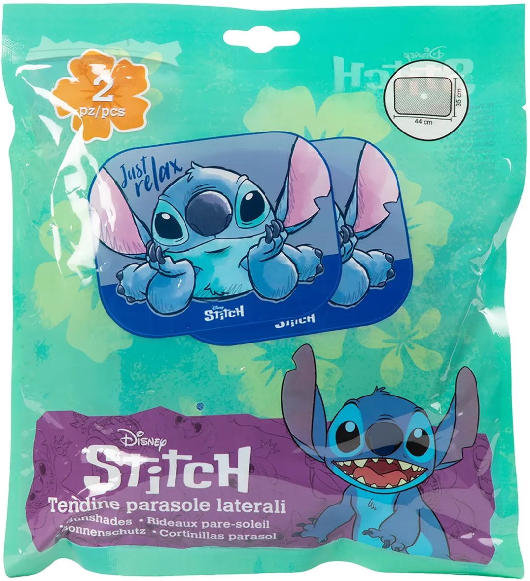 Disney Stitch Pop-Up Zonneschermen - Auto - 2 Stuks - Blauw