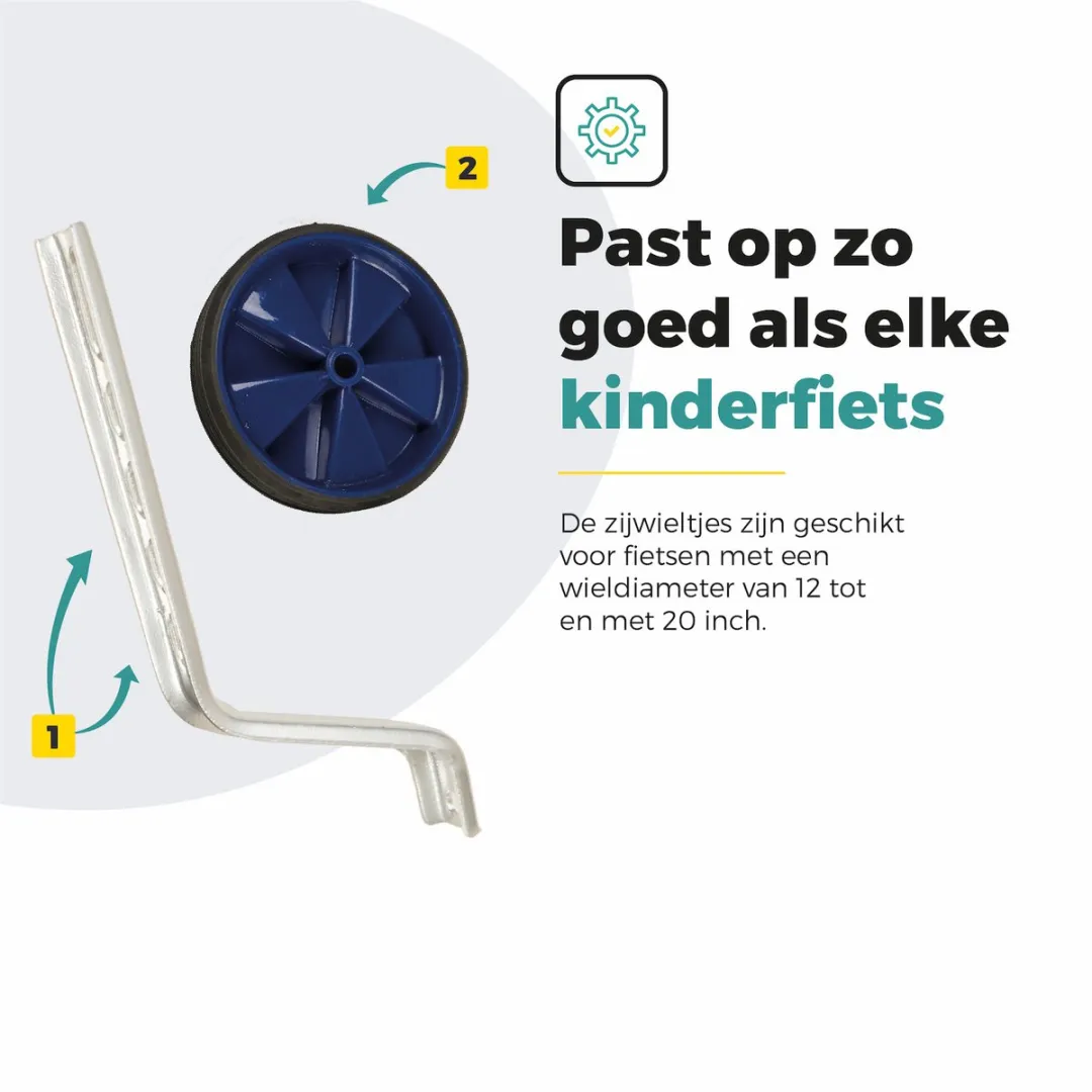 Voltano Zijwieltjes Blauw 12-20 Inch - afbeelding 6 van 6