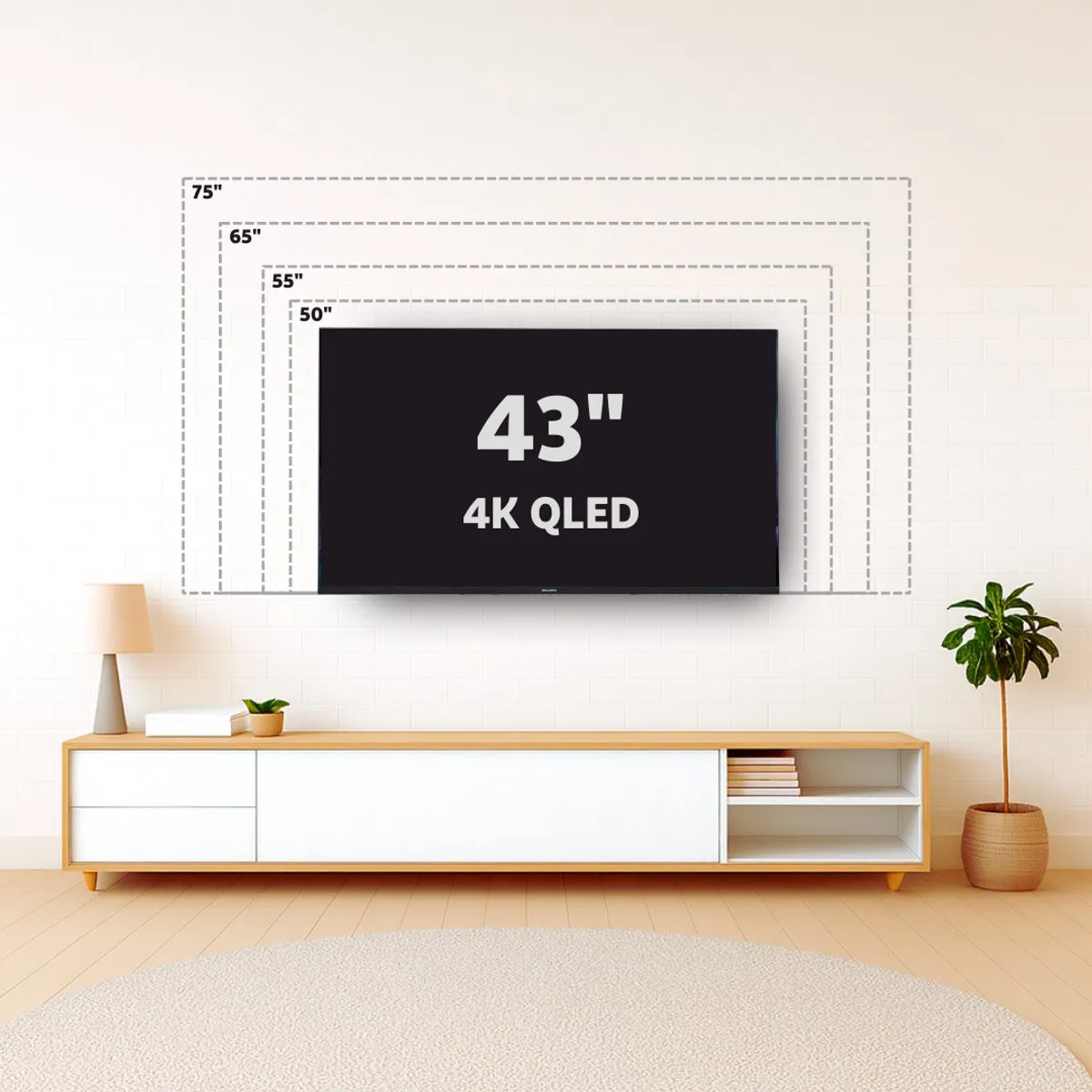 Salora 43QLEDTV 4K Smart TV - 43 Inch - Zwart
