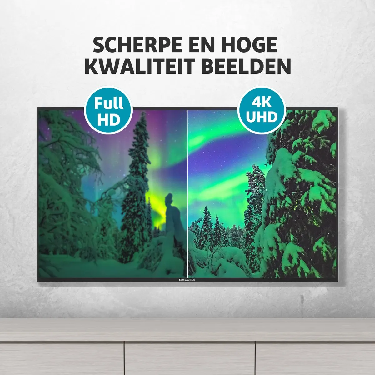 Salora 43QLEDTV 4K Smart TV - 43 Inch - Zwart - afbeelding 6 van 6