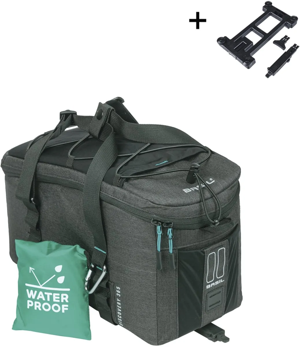 Basil Discovery 365D Bagagedragertas 9L - Zwart