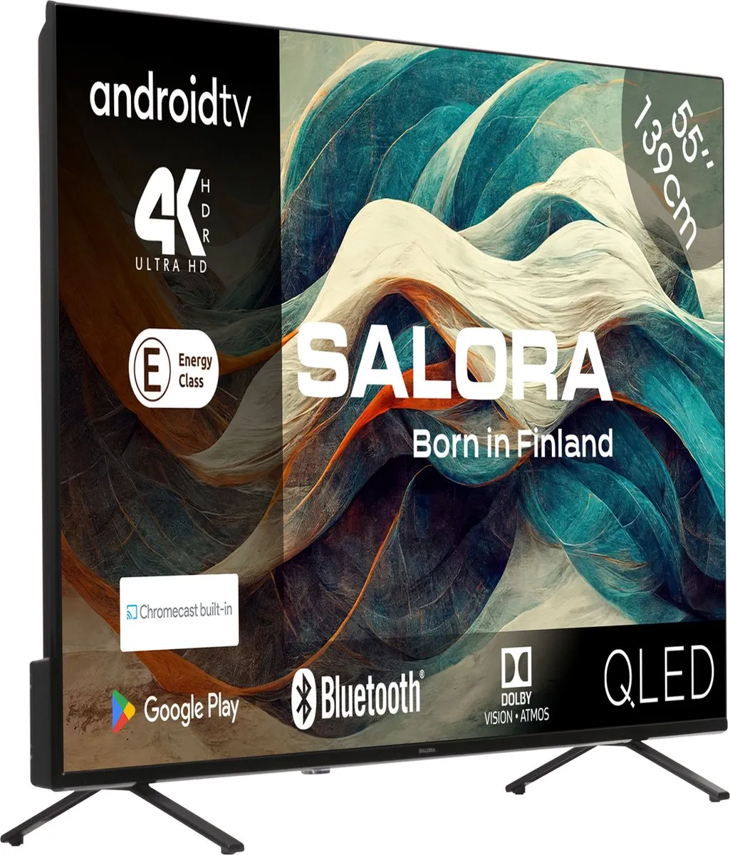 Salora 55QLED320 55" 4K Smart TV - Zwart