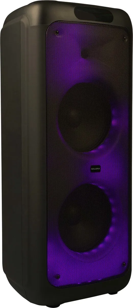 Salora PartySpeaker XL1 Draadloze Stereoluidspreker - 50W - Zwart - afbeelding 6 van 6