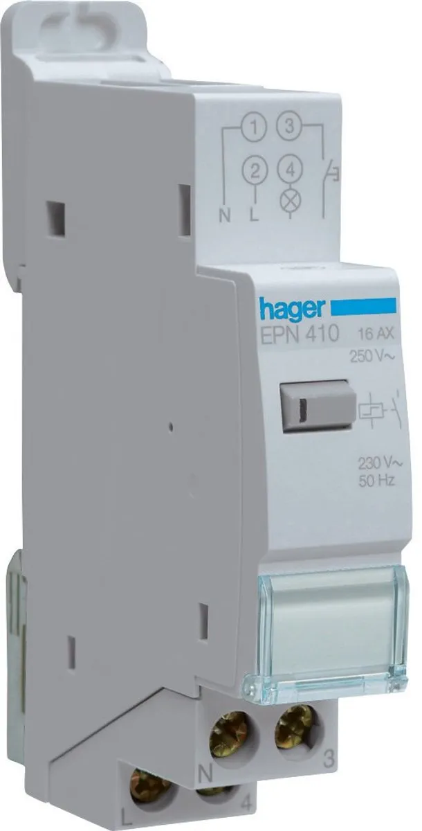 Hager Polo EPN410 Impulsrelais 16A Wit