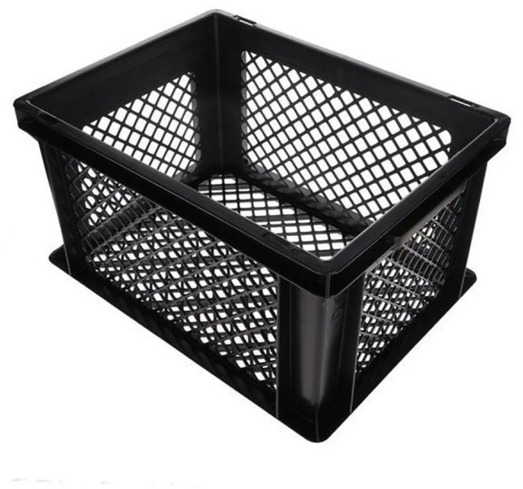 Lastpak Middelgrote Fietskrat 40x30x22cm - Zwart