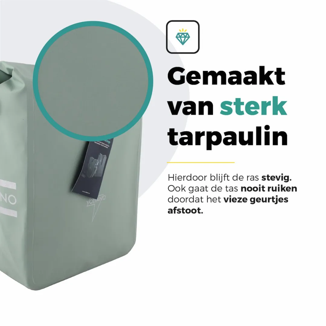 Voltano Fietstas 16L Mint Groen - Waterdicht - afbeelding 6 van 6