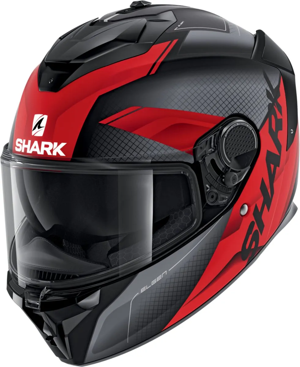Shark Spartan GT Elgen Mat Black/Red Helm