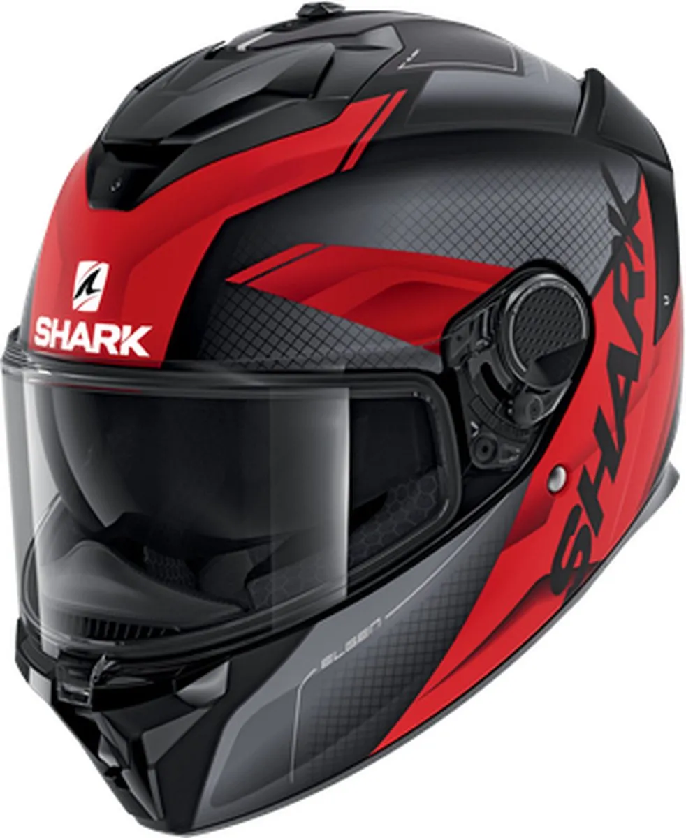Shark Spartan GT Elgen Mat Black/Red Helm - XS
