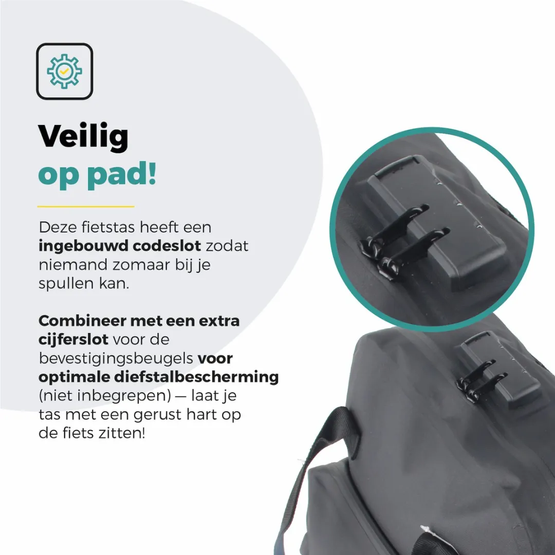 Voltano City Enkele Fietstas Rugzak 25L - Zwart