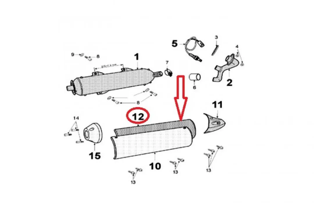 Peugeot 125 Geopolis Uitlaatbeschermer Aluminium