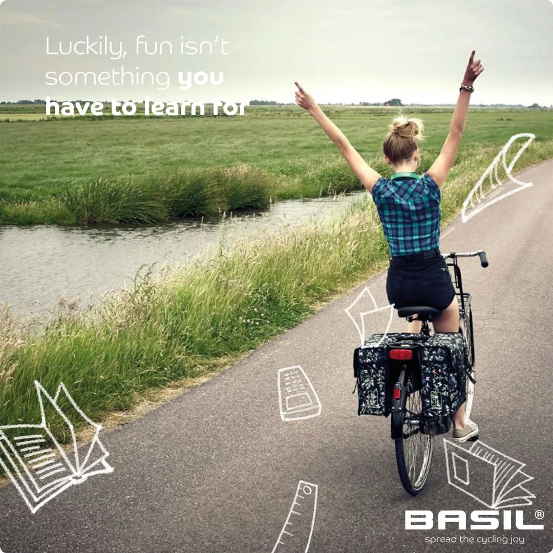Basil Wanderlust Dubbele Fietstas 35L - Zwart - afbeelding 6 van 6