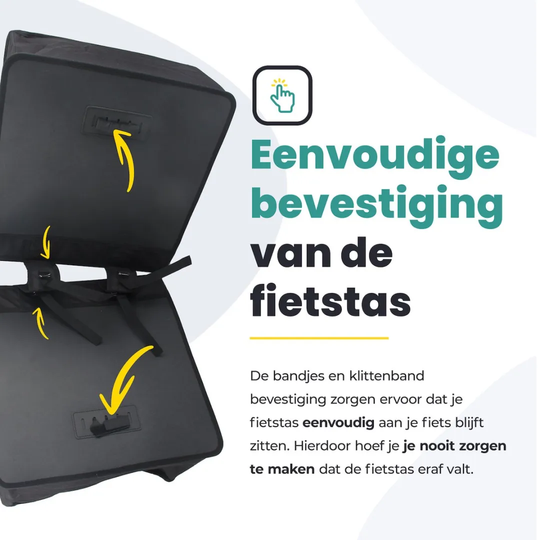 Voltano Dubbele Fietstas XXL 60L - Zwart