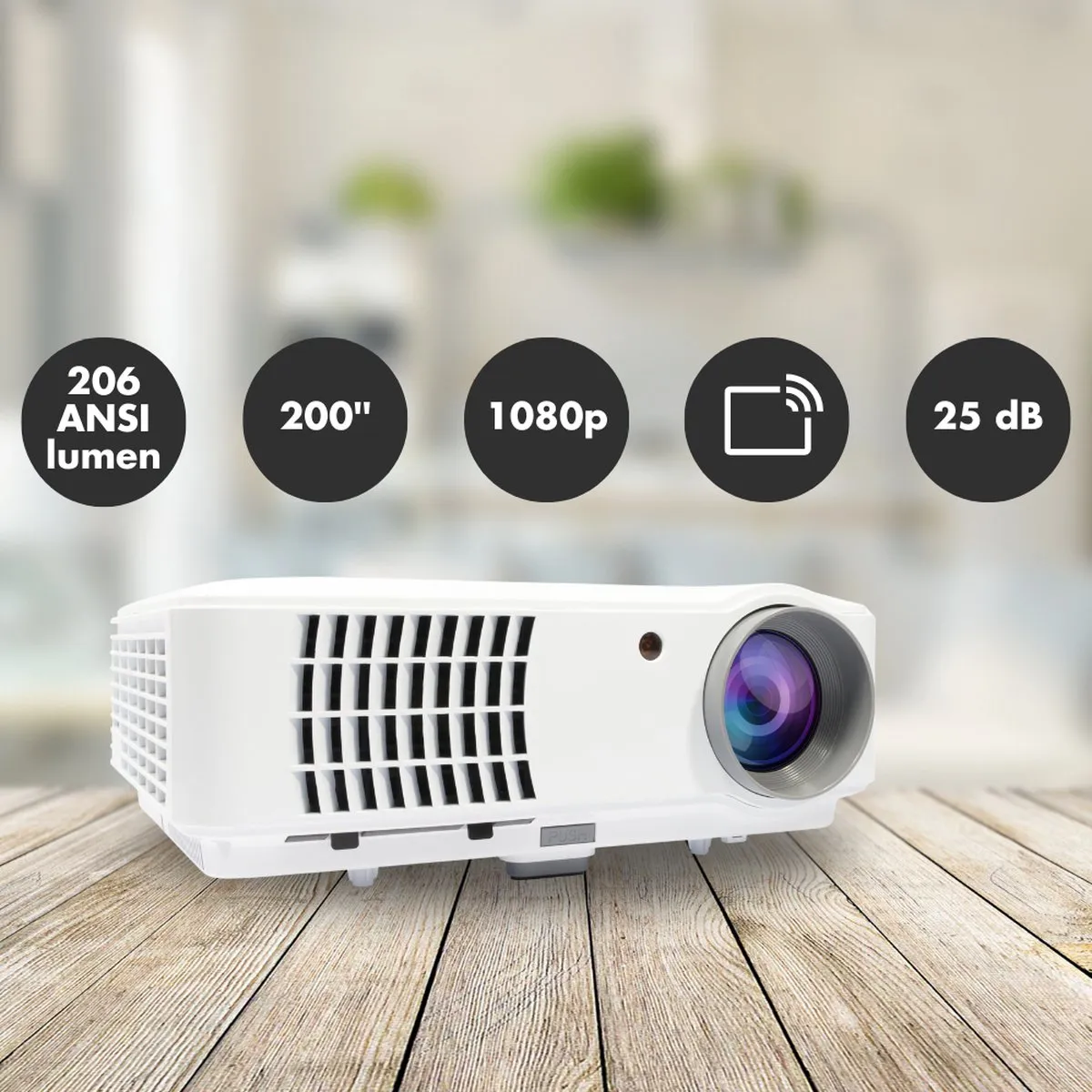 Salora 58BHD2500 Mini Beamer - LED - HDMI/USB - Kleurenmix