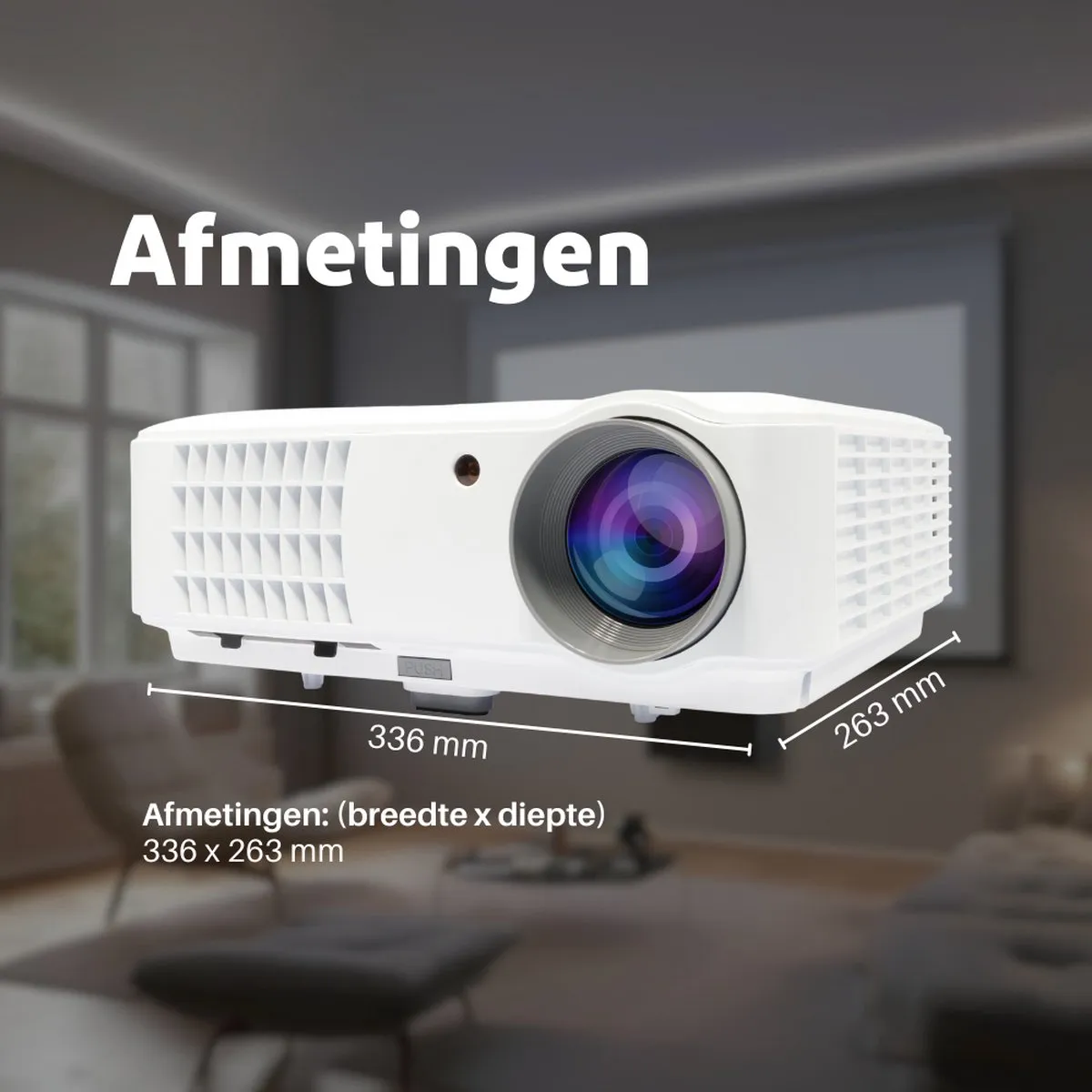 Salora 58BHD2500 Mini Beamer - LED - HDMI/USB - Kleurenmix