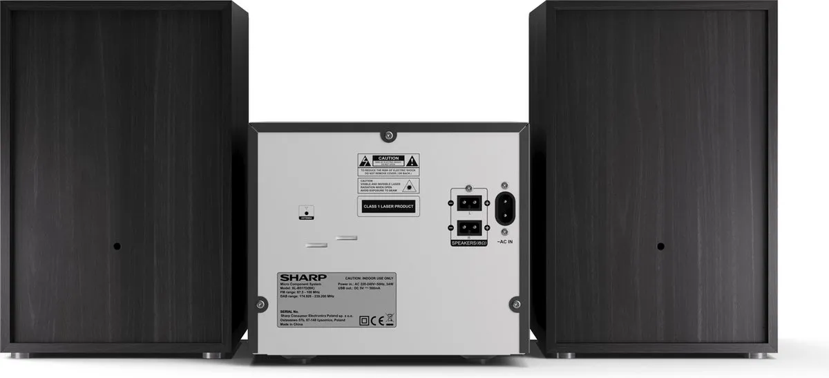 Sharp XL-B517D Home Audiosysteem - Zwart