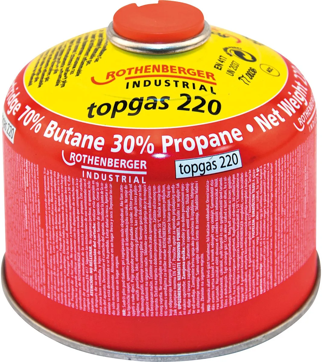Rothenberger Campinggasfles 370ml - Rood