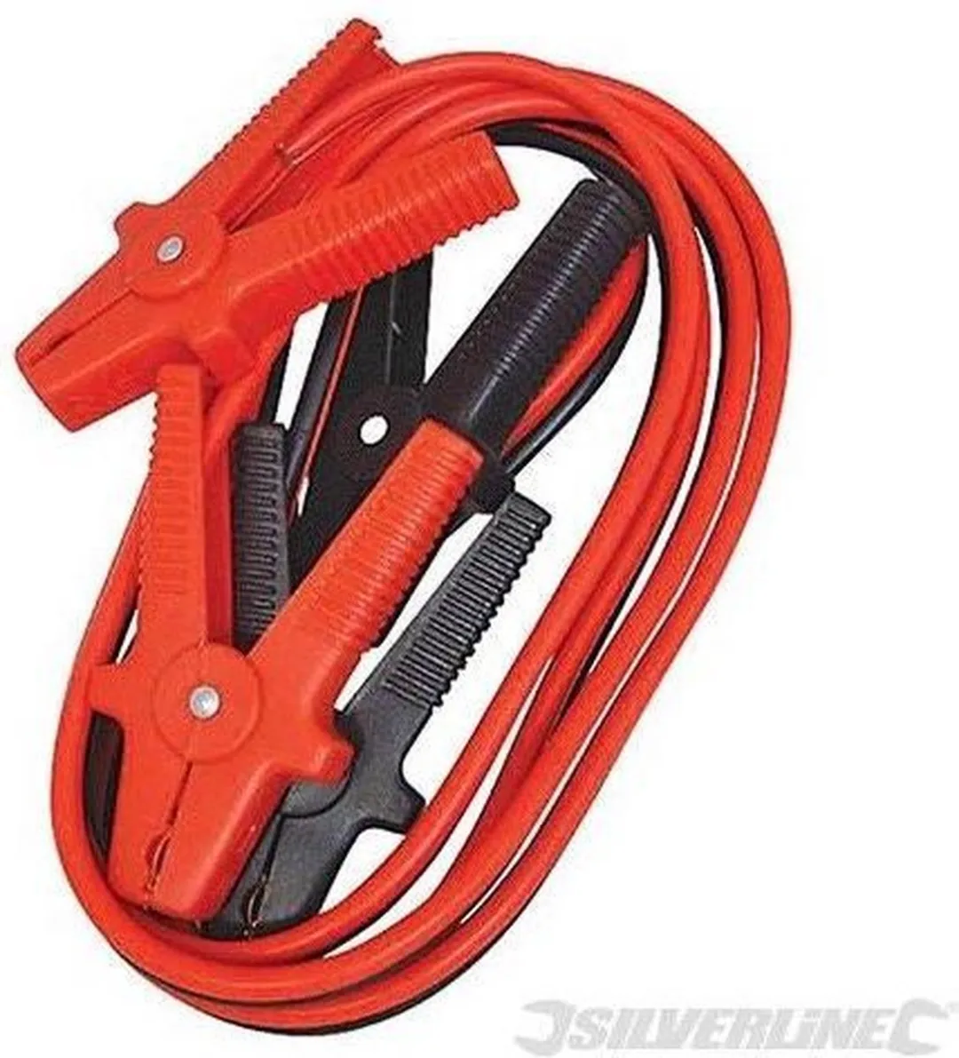 Silverline Startkabels 600A - 3,6m - Zwart/Rood