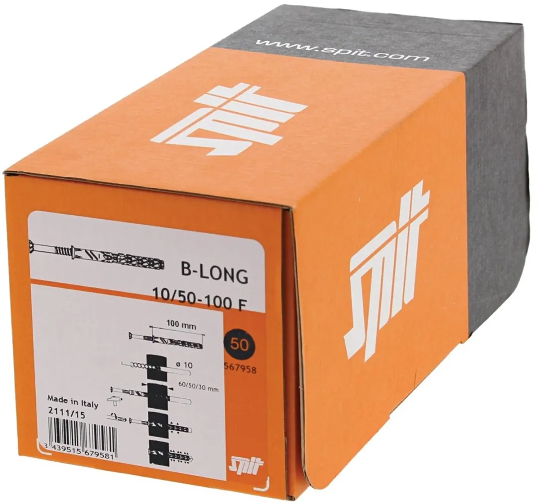 Spit B-LONG F Constructie Plug 10x120/70F TX40 - 50 Stuks